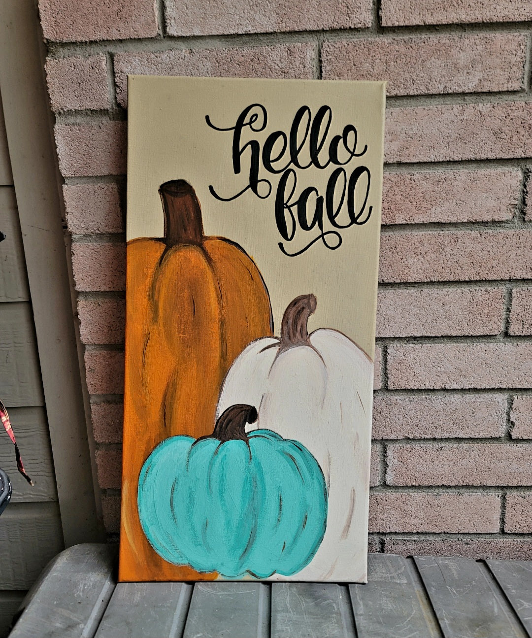 Original #46 - 12" x 24" - hello fall - Sale!